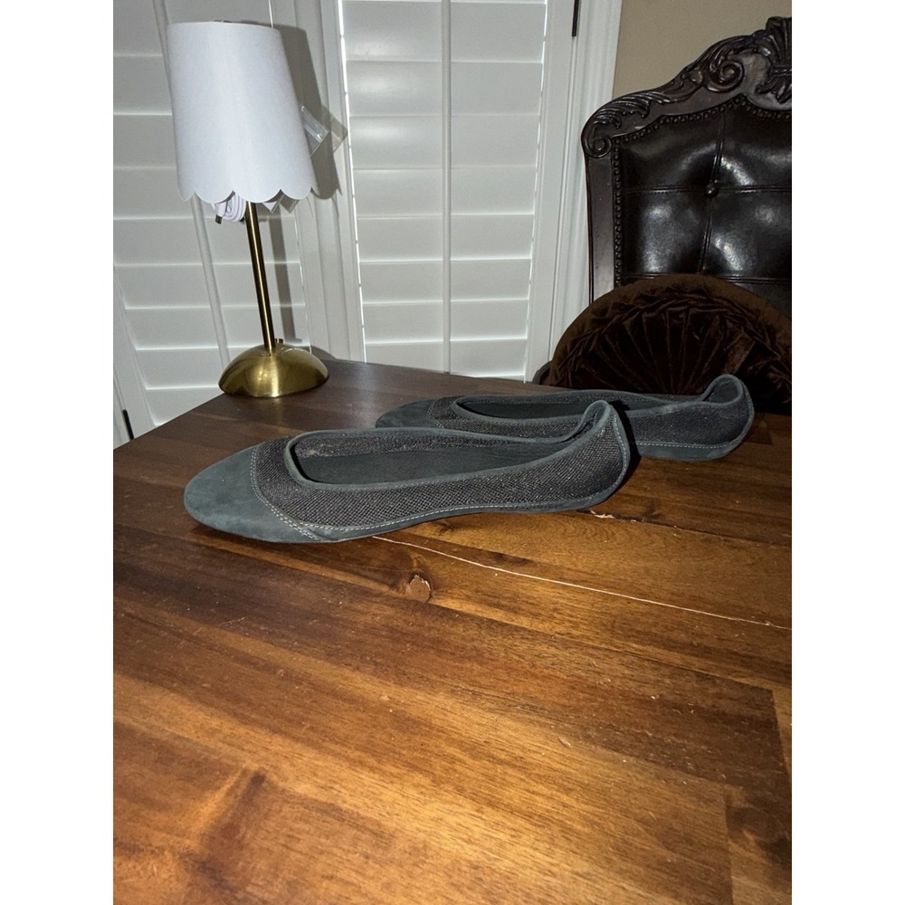 Patagonia Womens Ballet Flats Size 10-11 Atoll Maha Breathe Black Leather Mesh - Picture 6 of 8